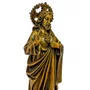 Imagem do Sagrado Coração de Jesus em Mármore Pintura Bronze - 32cm