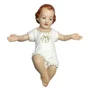Imagem Menino Jesus de Resina Nacional com Veste Branca - 33cm