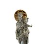 Imagem Metal de Nossa Senhora Auxiliadora Dourado e Prata - 9 cm
