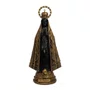 Imagem Nossa Senhora Aparecida em Mármore com Pintura em Bronze - 42 cm