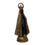 Imagem Nossa Senhora Aparecida em Mármore com Pintura em Bronze - 42 cm