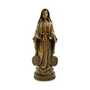 Imagem Nossa Senhora das Graças com Medalha Milagrosa em Mármore com Pintura Bronze - 21 cm