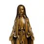 Imagem Nossa Senhora das Graças com Medalha Milagrosa em Mármore com Pintura Bronze - 21 cm