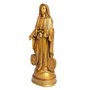 Imagem Nossa Senhora das Graças com Medalha Milagrosa em Mármore com Pintura Bronze - 21 cm