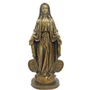 Imagem Nossa Senhora das Graças com Medalha Milagrosa em Mármore com Pintura Bronze - 40 cm