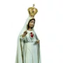 Imagem Nossa Senhora do Imaculado Coração de Fátima Resina Nacional com Coroa - 30 cm
