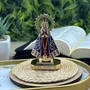Enfeite de Nossa Senhora Aparecida Carro Plástico Marrom 8 cm