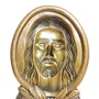 Imagem Olhar de Cristo 3D em Mármore com Pintura em Bronze 27 cm x 17 cm