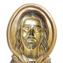 Imagem Olhar de Cristo 3D em Mármore com Pintura em Bronze 27 cm x 17 cm