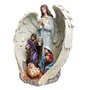 Imagem Presépio Anjo e Sagrada Família de Resina Nacional - 28 cm