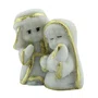 Imagem Sagrada Família Infantil em Mármore com Detalhe Dourado 6cm