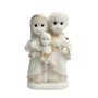 Imagem Sagrada Família Infantil em Mármore com Detalhe Dourado 7cm