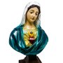 Imagem Sagrado Coração de Maria Busto de Resina Nacional - 25 cm
