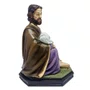 Imagem São José Sentado Com Menino Jesus no Colo de Resina Nacional - 21 cm
