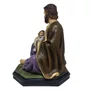 Imagem São José Sentado Com Menino Jesus no Colo de Resina Nacional - 21 cm