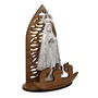 Kit Imagem Mármore de Nossa Senhora Aparecida Oratório Mesa - 20 cm
