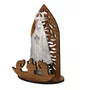 Kit Imagem Mármore de Nossa Senhora Aparecida Oratório Mesa - 20 cm