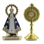 Kit Ostensório + Mini Imagem de Nossa Senhora Aparecida Plástico