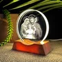 Luminária Led Sagrada Família Vidro Esculpido -9 cm