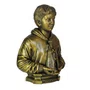 Imagem Busto de São Carlo Acutis de Mármore com Pintura Bronze - 30 cm
