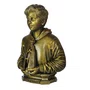 Imagem Busto de São Carlo Acutis de Mármore com Pintura Bronze - 30 cm