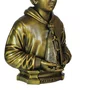 Imagem Busto de São Carlo Acutis de Mármore com Pintura Bronze - 30 cm