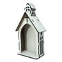 Capela MDF Branca com Imagem de Resina 11 x 21 cm