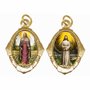 100 Unidades - Medalha Chapa Nossa Senhora das Lágrimas e Jesus Manietado Frente e Verso