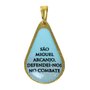 20 unid - Medalha Gota de Arcanjo São Miguel Frente e Verso