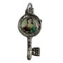 50 unid - Medalha Chave Prata Santa Luzia