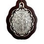 Medalha São Bento Prata Madeira 9 cm