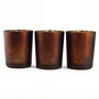 Candelabro Natalino 3 Copos com vela - 31 cm x 21 cm
