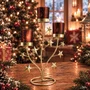 Candelabro Natalino 3 Copos com vela - 31 cm x 21 cm