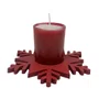 Natal Estrela Vela Vidro Vermelho 12 cm x 12 cm