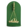 Natal Pendulo Verde Mesa Presépio de Metal