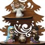 Enfeite Mesa àrvore com Sagrada Família e Anjo Infantil - 23 cm x 15 cm