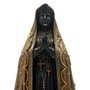 Imagem Nossa Senhora Aparecida em Mármore com Pintura em Bronze e Coroa de Metal 40cm