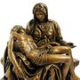 Imagem Nossa Senhora de Pietá em Mármore com Pintura em Bronze 26cm