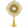 Ostensório de Madeira com Pintura Dourado Pedras Vermelhas - 100 cm