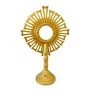 Ostensório de Madeira com Pintura Dourado Pedras Vermelhas - 95 cm