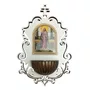 Pia Água Benta de Nossa Senhora das Lágrimas MDF Branco - 19 cm x 13 cm