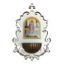 Pia Água Benta de Nossa Senhora das Lágrimas MDF Branco - 19 cm x 13 cm