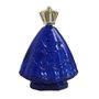 Porta Água Benta Nossa Senhora Aparecida em Vidro Azul Coroa Dourada - 13 cm