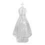 Porta Água Benta Nossa Senhora Aparecida em Vidro Transparente com Coroa - 11 cm