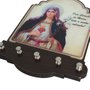 Porta Chaves Imaculado Coração de Maria Modelo Provençal em MDF Resinado 21 cm