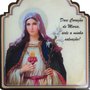Porta Chaves Imaculado Coração de Maria Modelo Provençal em MDF Resinado 21 cm