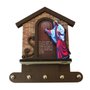 Porta Chaves Jesus Bate na Porta 3D MDF Resinado - 20cm