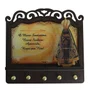 Porta Chaves Nossa Senhora Aparecida 3D Madeira Resinada - Amarelo - 18 cm