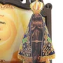 Porta Chaves Nossa Senhora Aparecida 3D Madeira Resinada - Amarelo - 18 cm