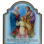 Porta Chaves Sagrada Família Modelo Provençal em MDF Resinado 21 cm
